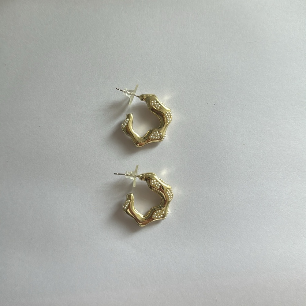 Gold plated hoops